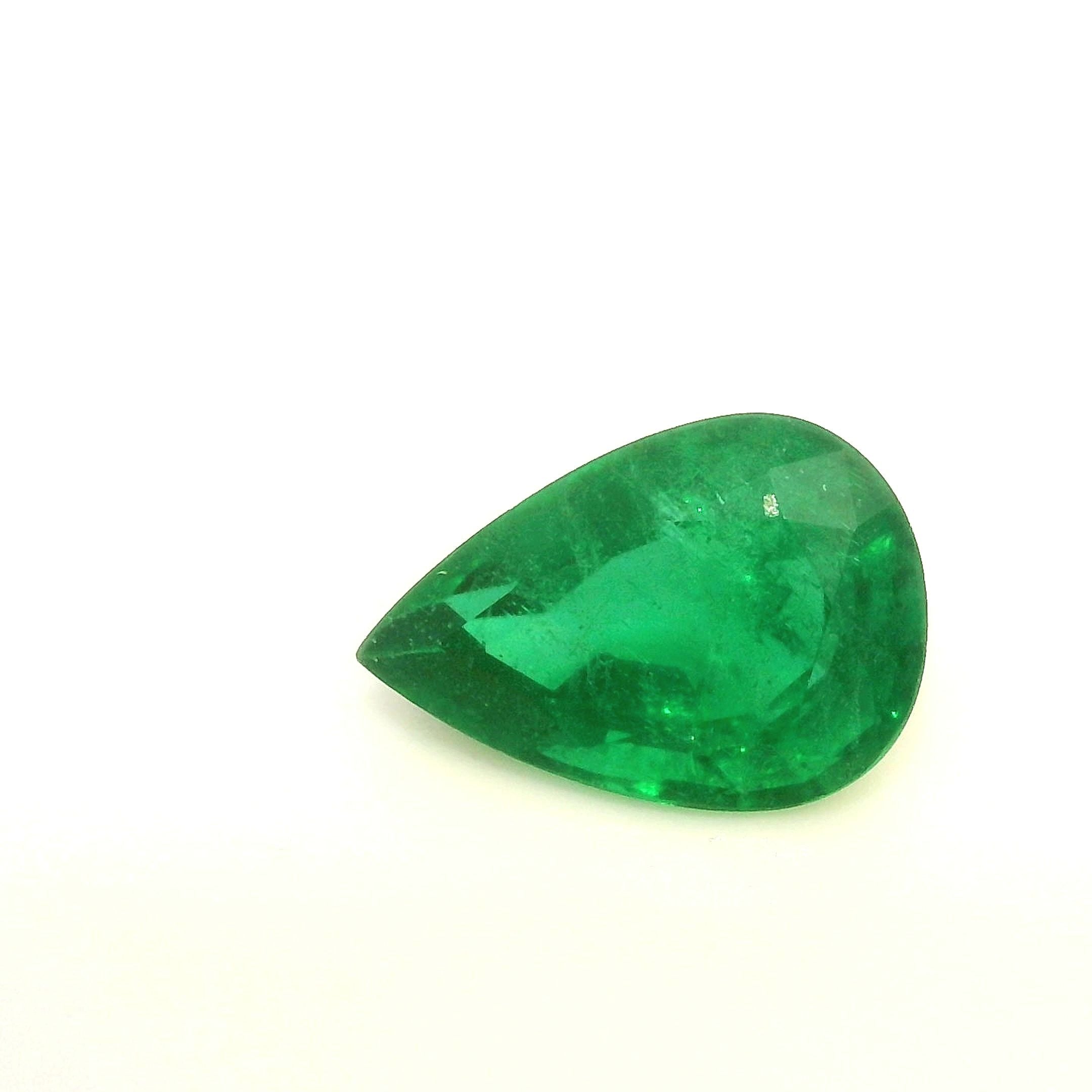 1.32 Carat Pear Shape Emerald Gemstone 1.32 Carat Pear Shape Emerald Gemstone