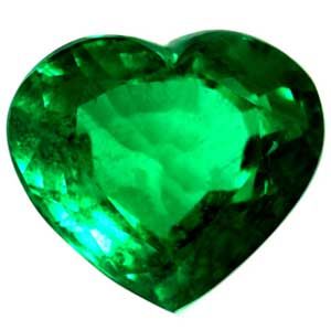 3.31 Karat Herz Form Emerald Gemstone 3.31 Karat Herz Form Emerald Gemstone