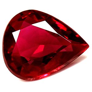 0.59 Karat Tropfen Form Ruby Gemstone 0.59 Karat Tropfen Form Ruby Gemstone