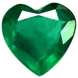 1.76 Karat Herz Form Emerald Gemstone 1.76 Karat Herz Form Emerald Gemstone