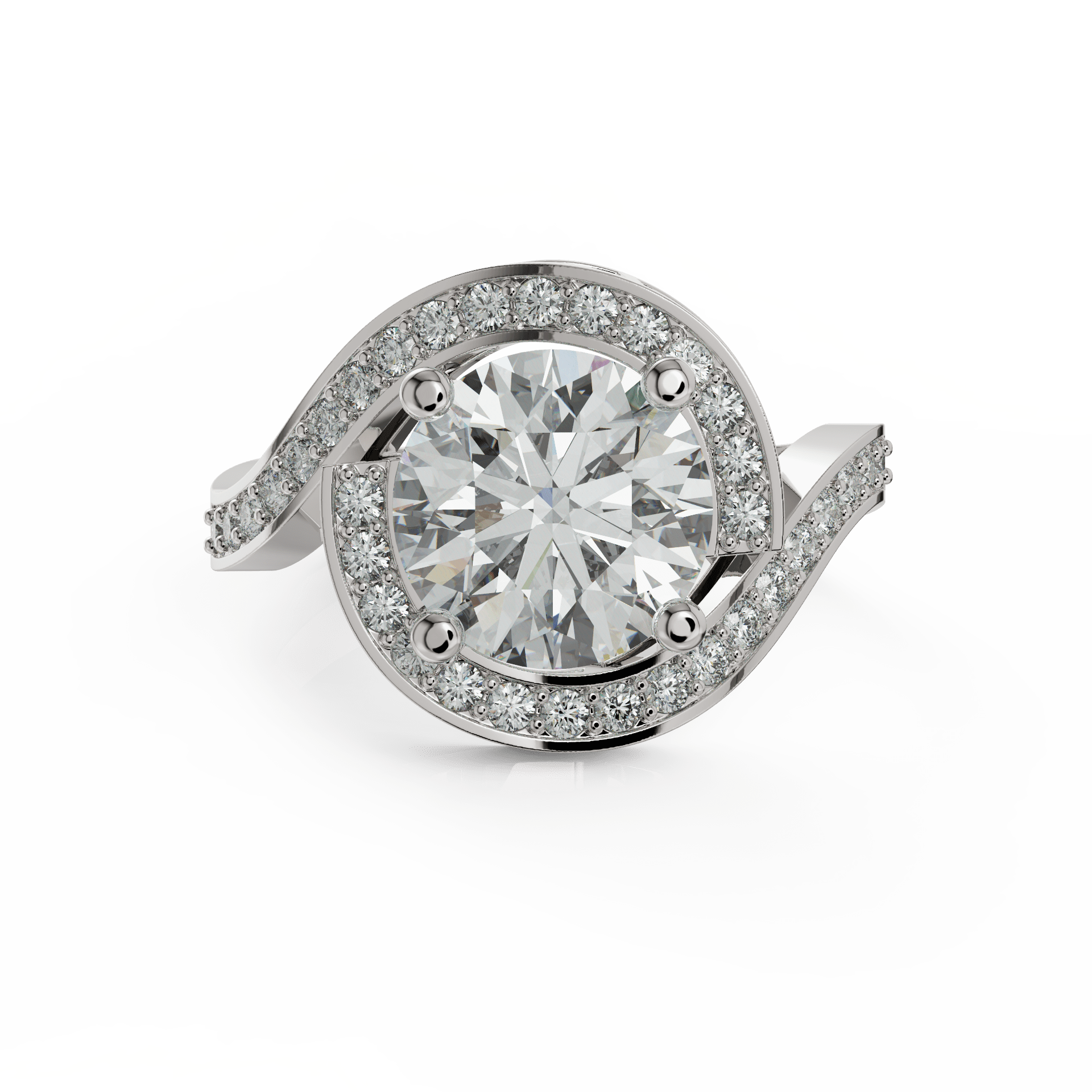 white gold - round white gold - round