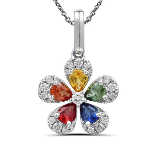 Flowers-Charms-pendant-with-tourmaline Flowers-Charms-pendant-with-tourmaline