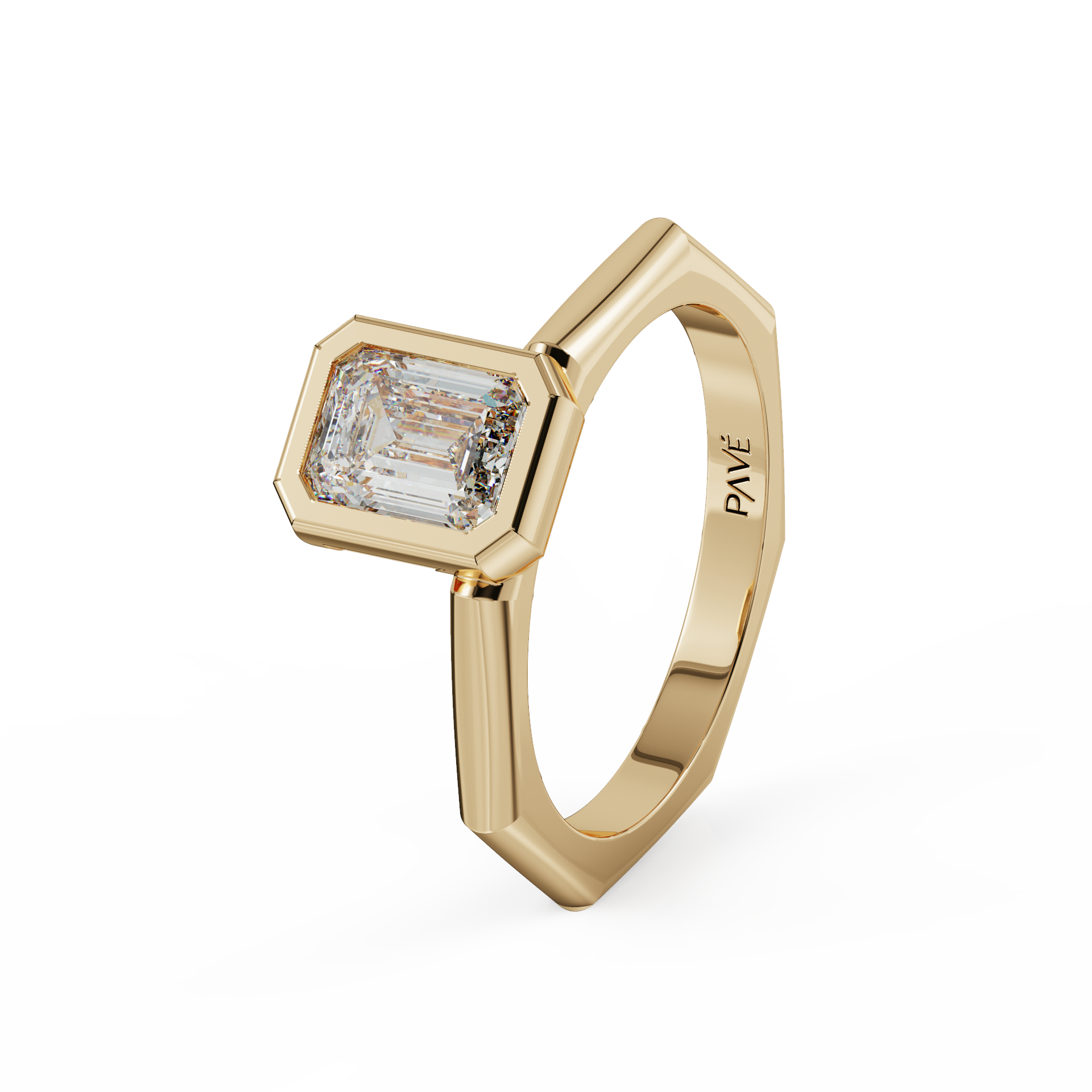 yellow gold - emerald yellow gold - emerald
