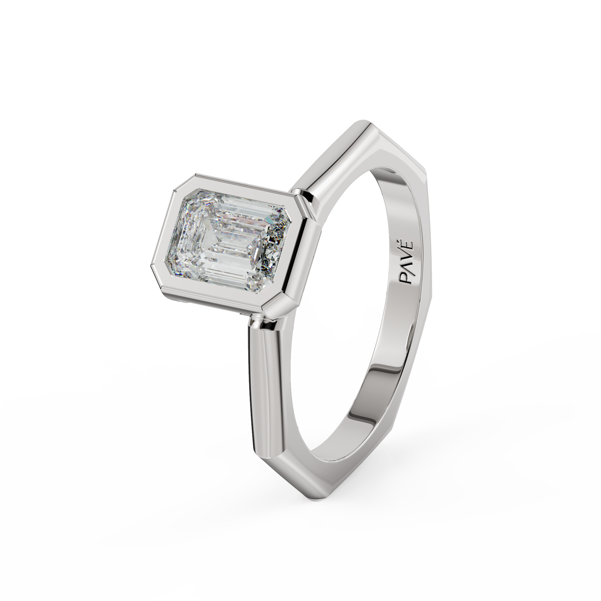white gold - emerald white gold - emerald