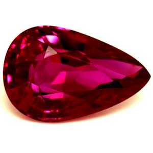 0.9 Karat Tropfen Form Ruby Gemstone 0.9 Karat Tropfen Form Ruby Gemstone