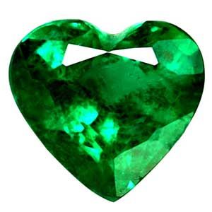 0.73 Karat Herz Form Emerald Gemstone 0.73 Karat Herz Form Emerald Gemstone