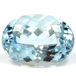 7.68 Karat Oval Form Aquamarine Gemstone 7.68 Karat Oval Form Aquamarine Gemstone