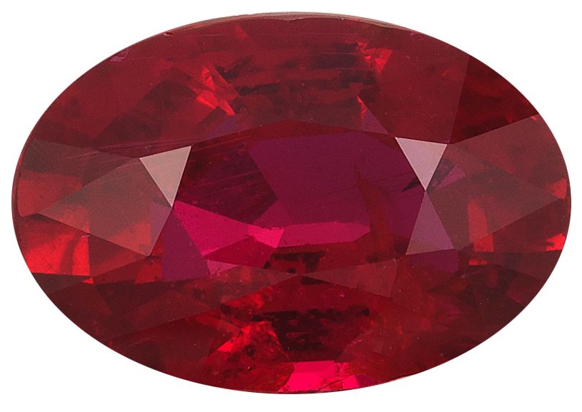 3.3 Karat Oval Form Ruby Gemstone 3.3 Karat Oval Form Ruby Gemstone