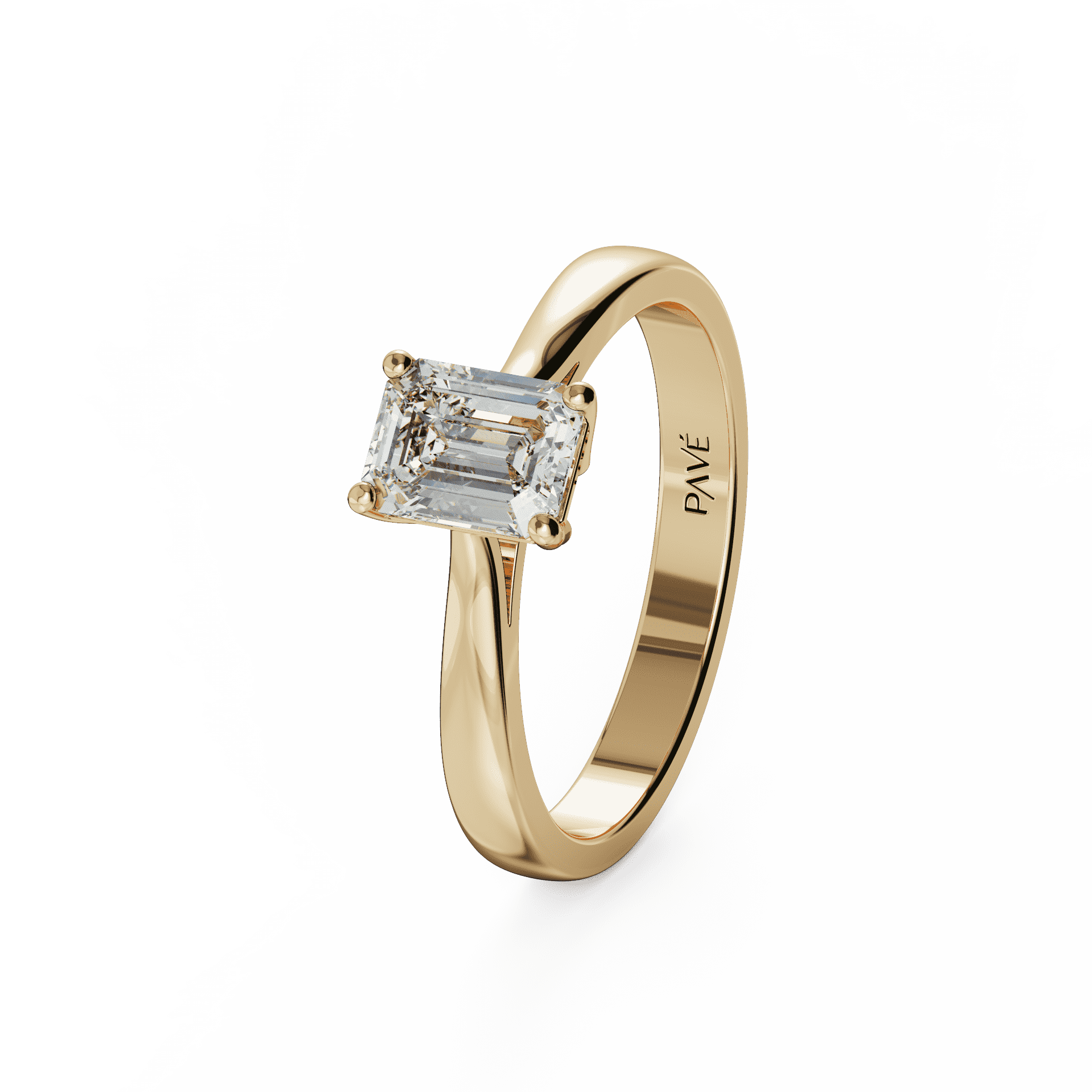 yellow gold - emerald yellow gold - emerald
