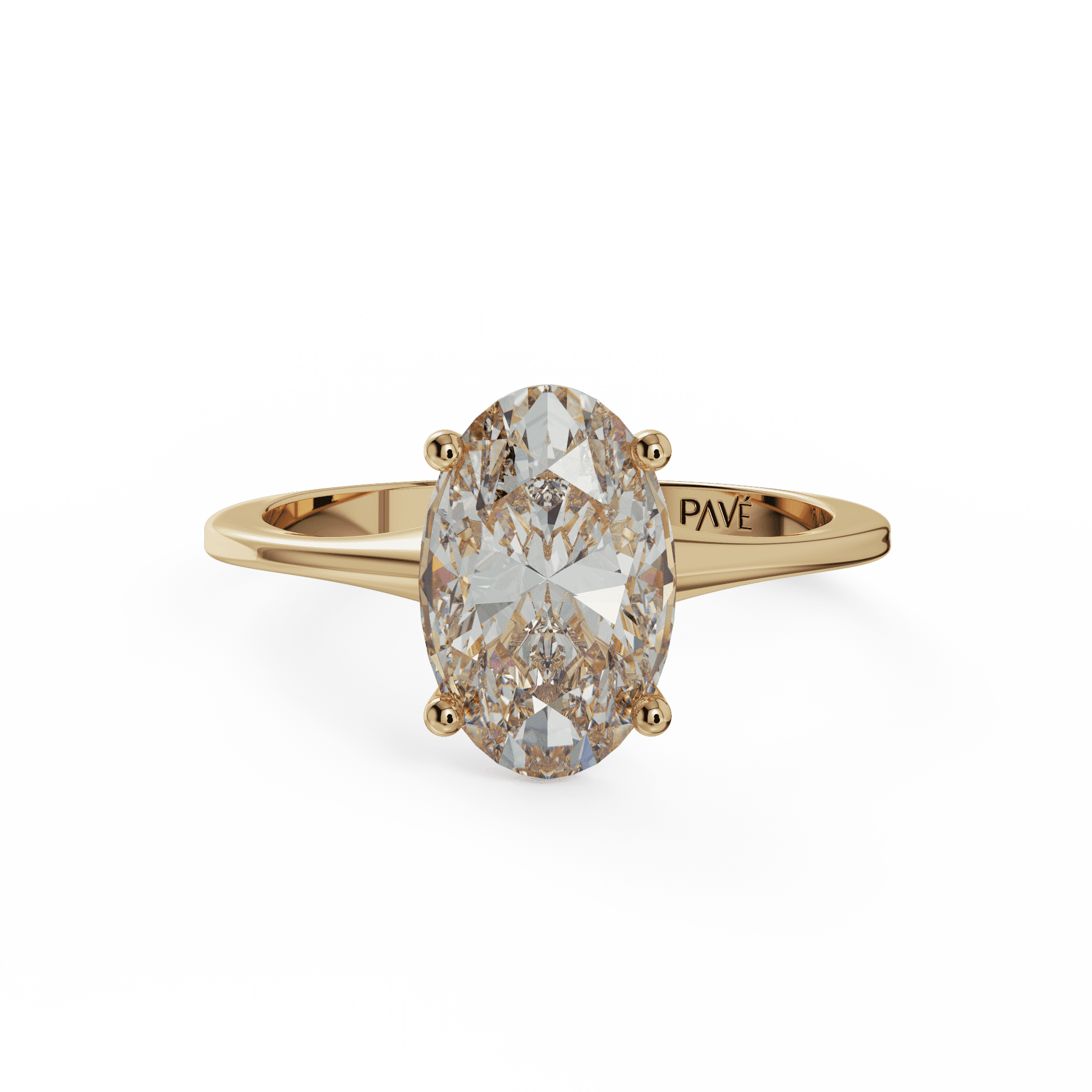 yellow gold - oval yellow gold - oval