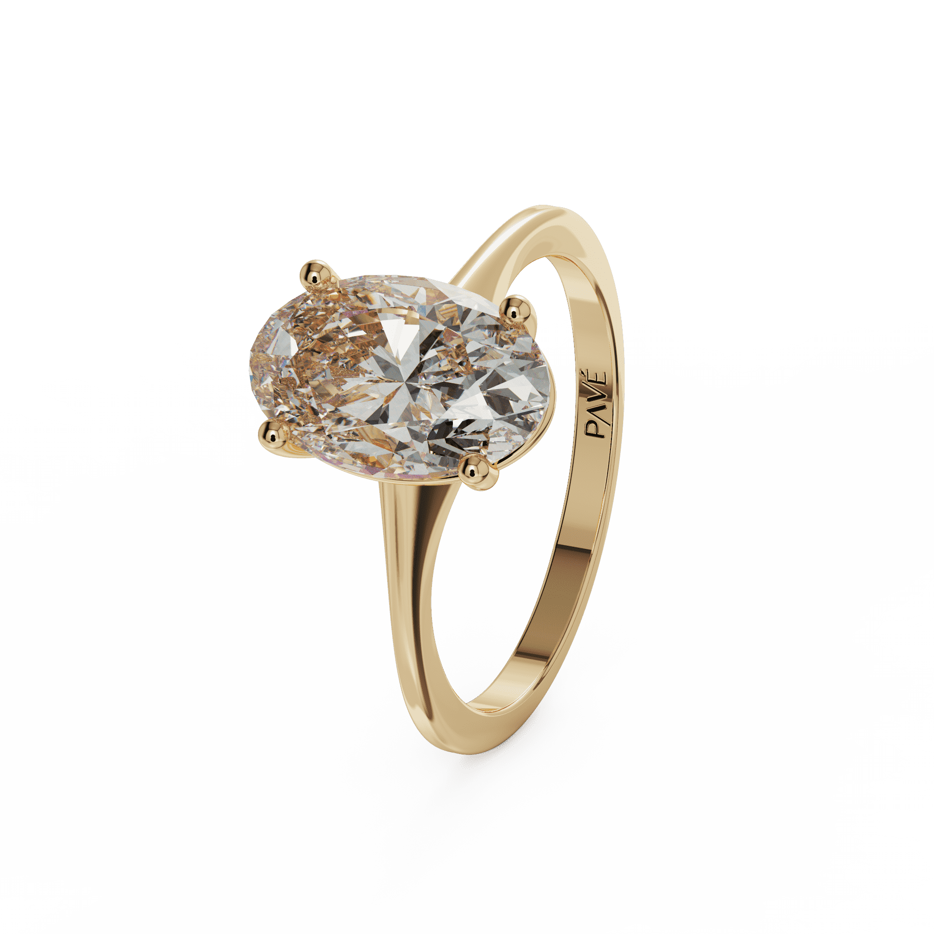 yellow gold - oval yellow gold - oval