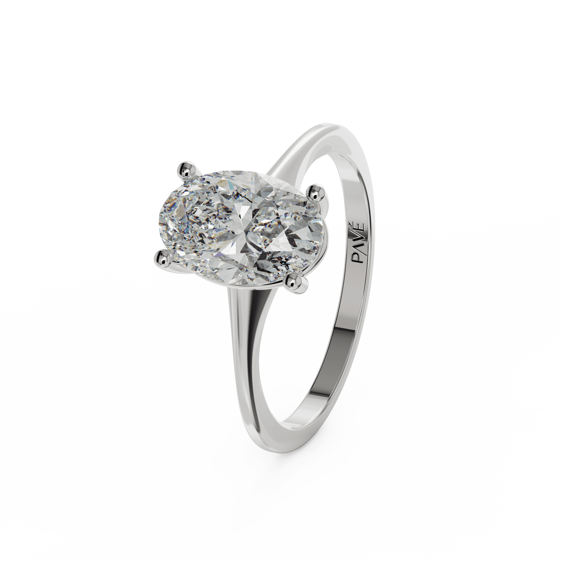 white gold - oval white gold - oval