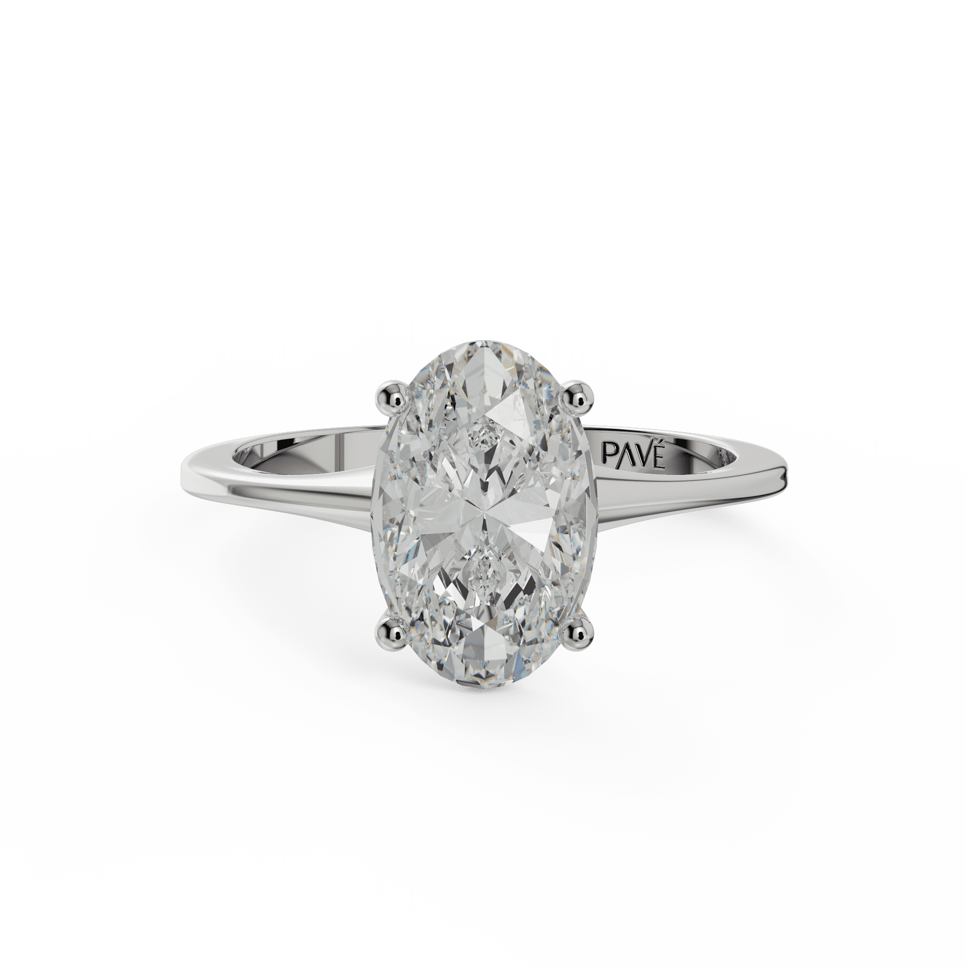 white gold - oval white gold - oval