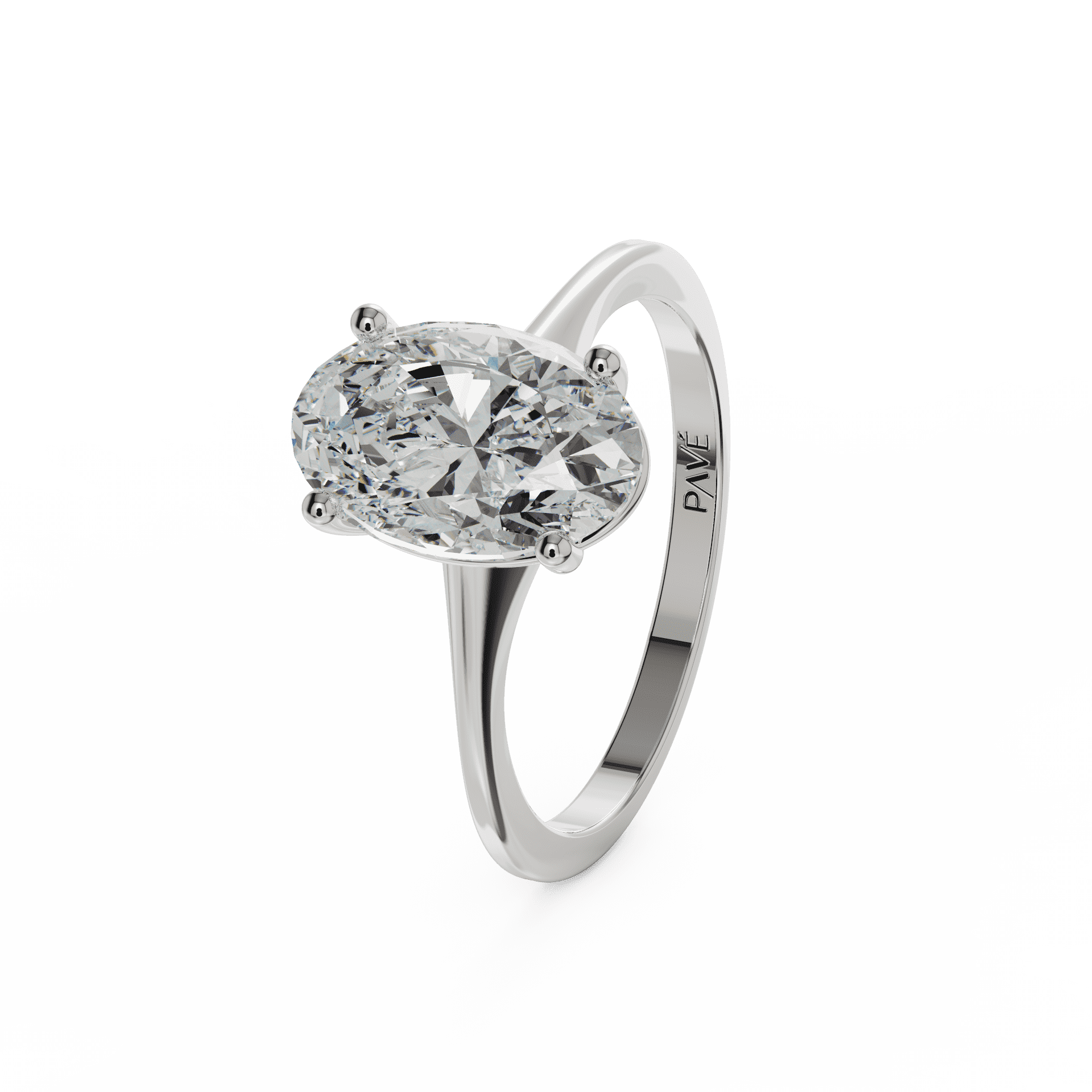 white gold - oval white gold - oval