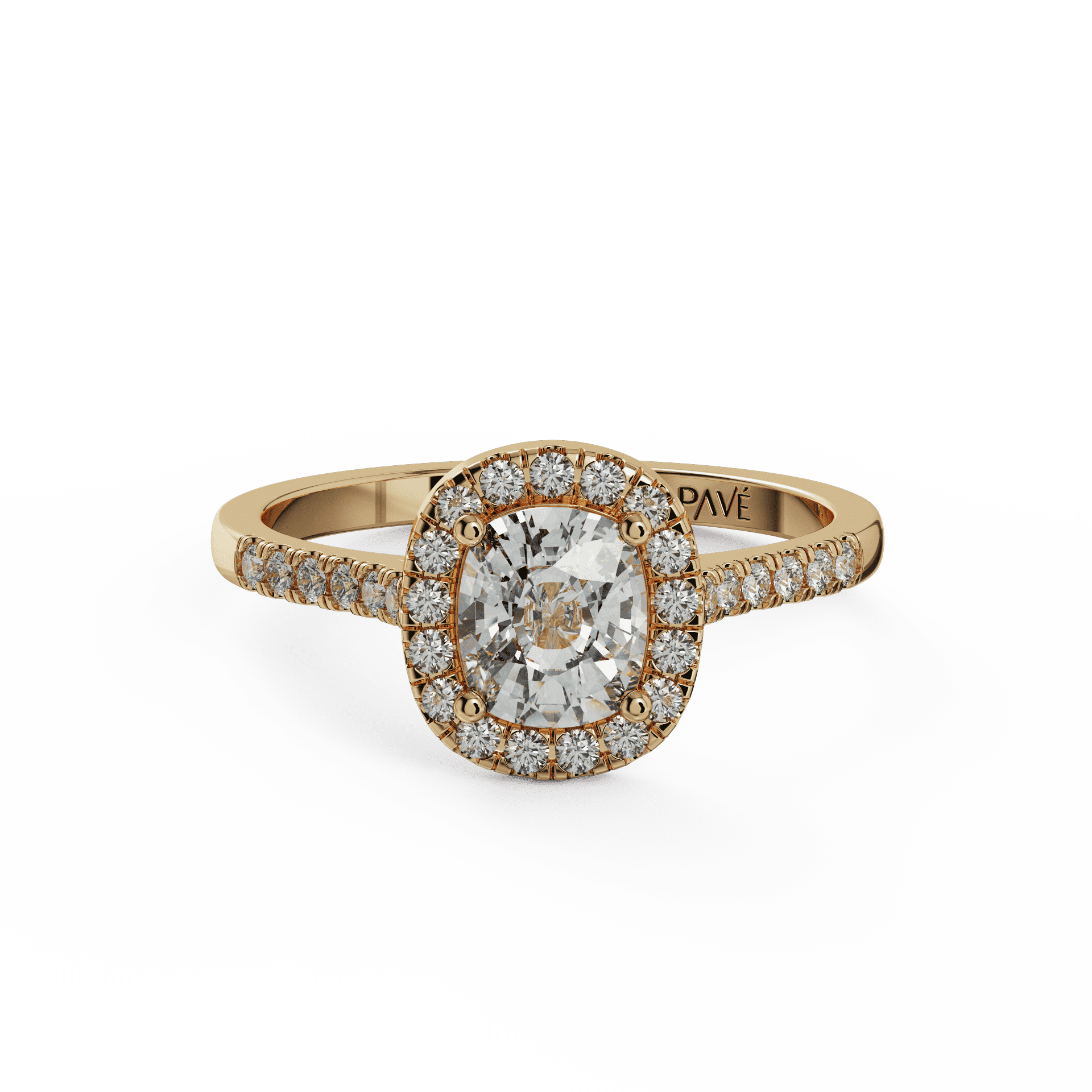 yellow gold - cushion yellow gold - cushion