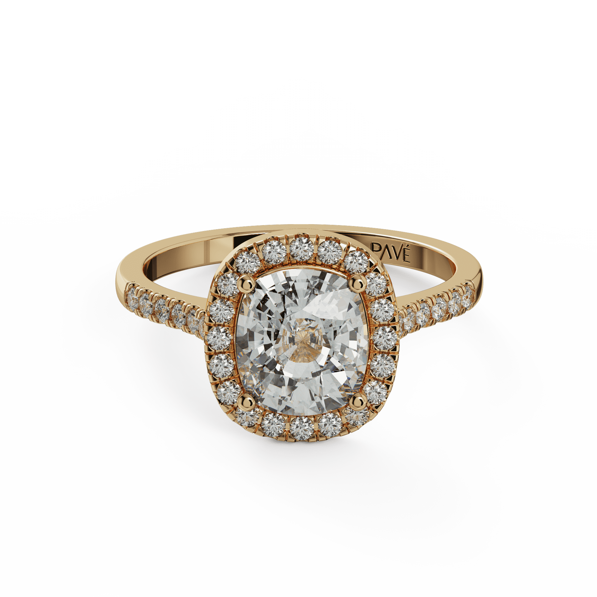 yellow gold - cushion yellow gold - cushion