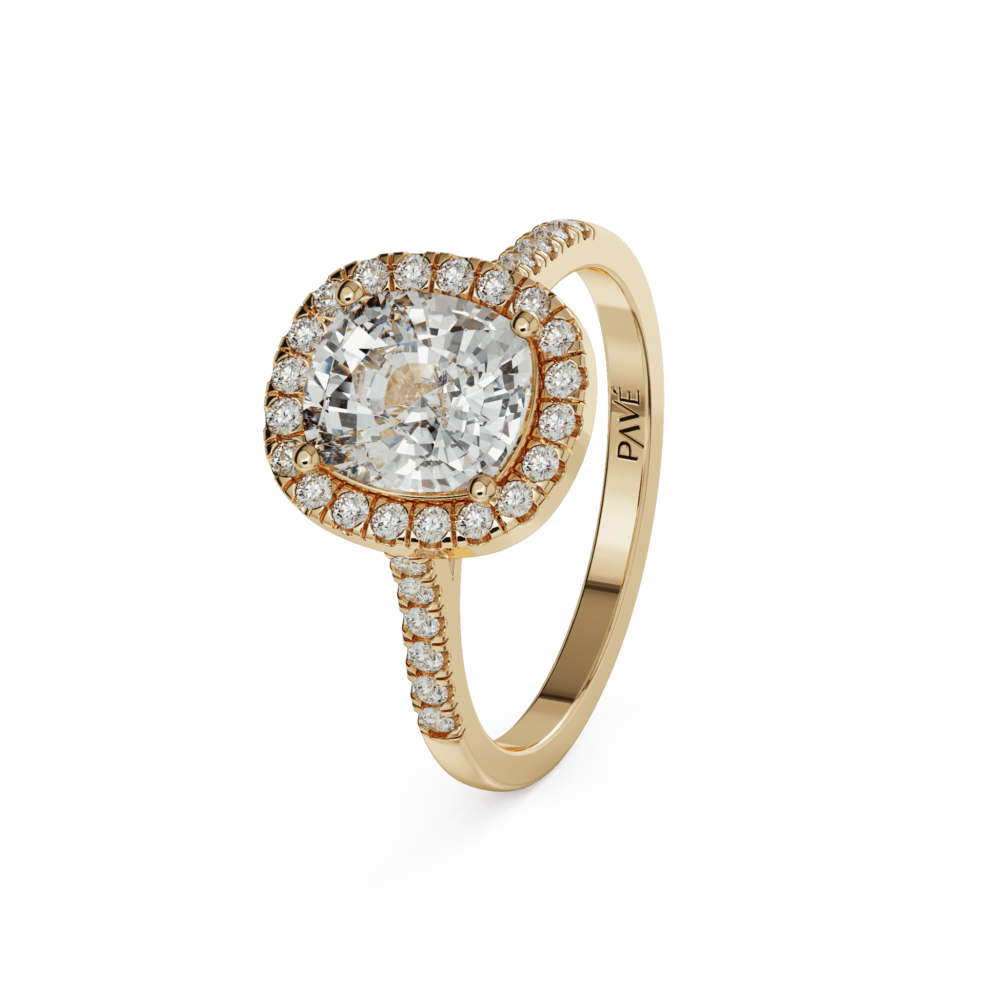 yellow gold - cushion yellow gold - cushion