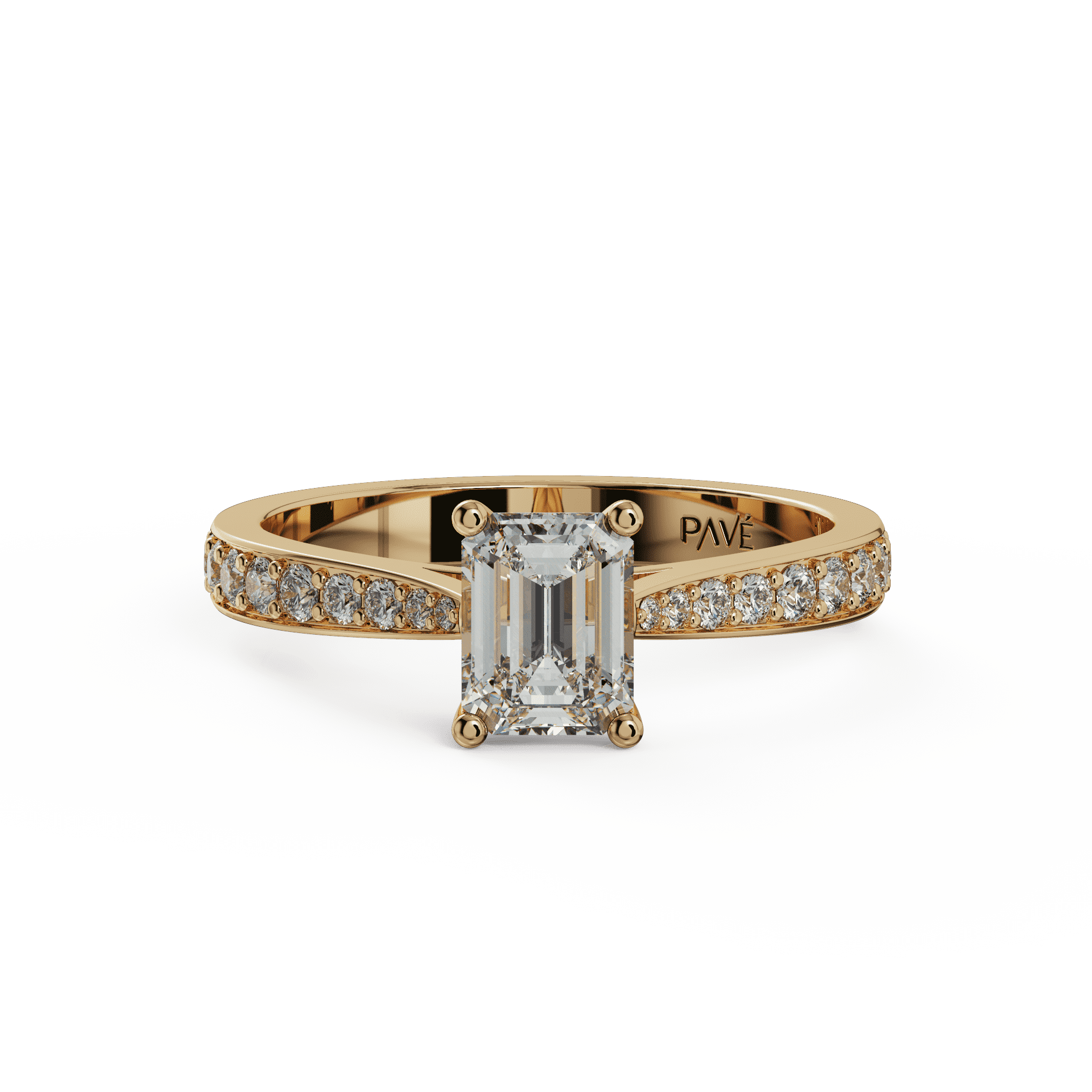 yellow gold - emerald yellow gold - emerald