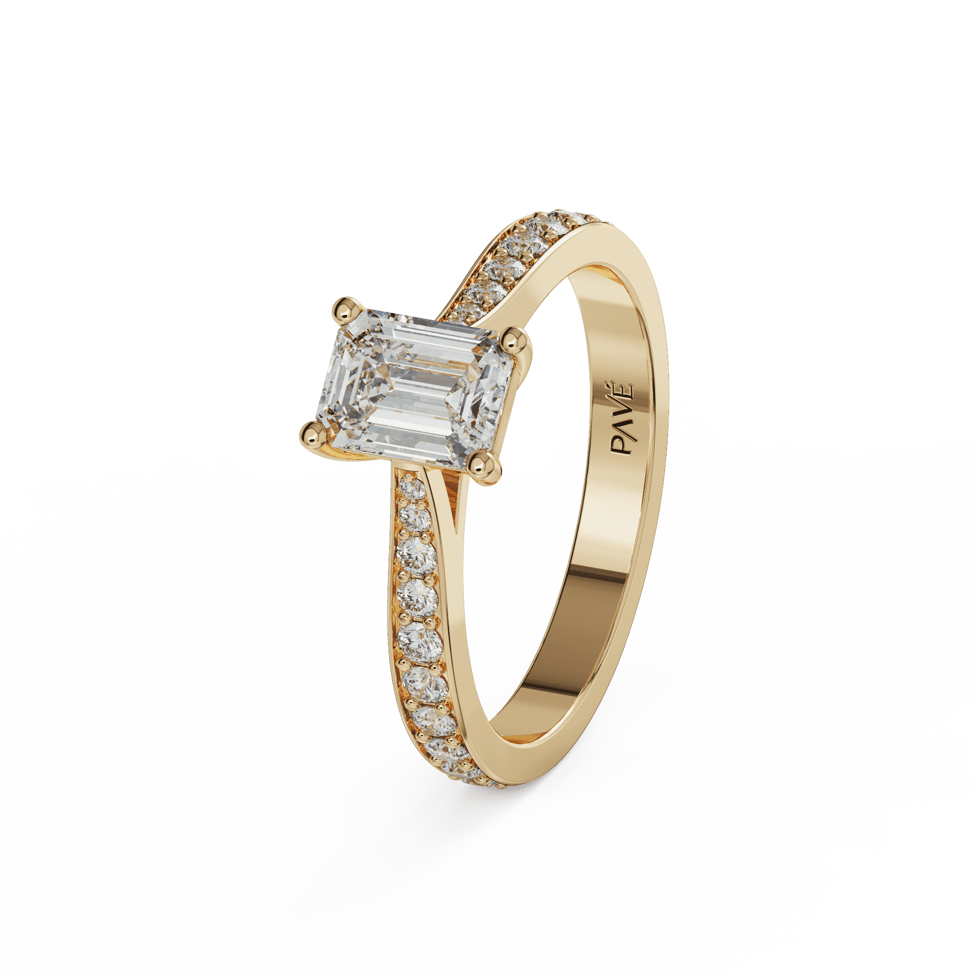 yellow gold - emerald yellow gold - emerald