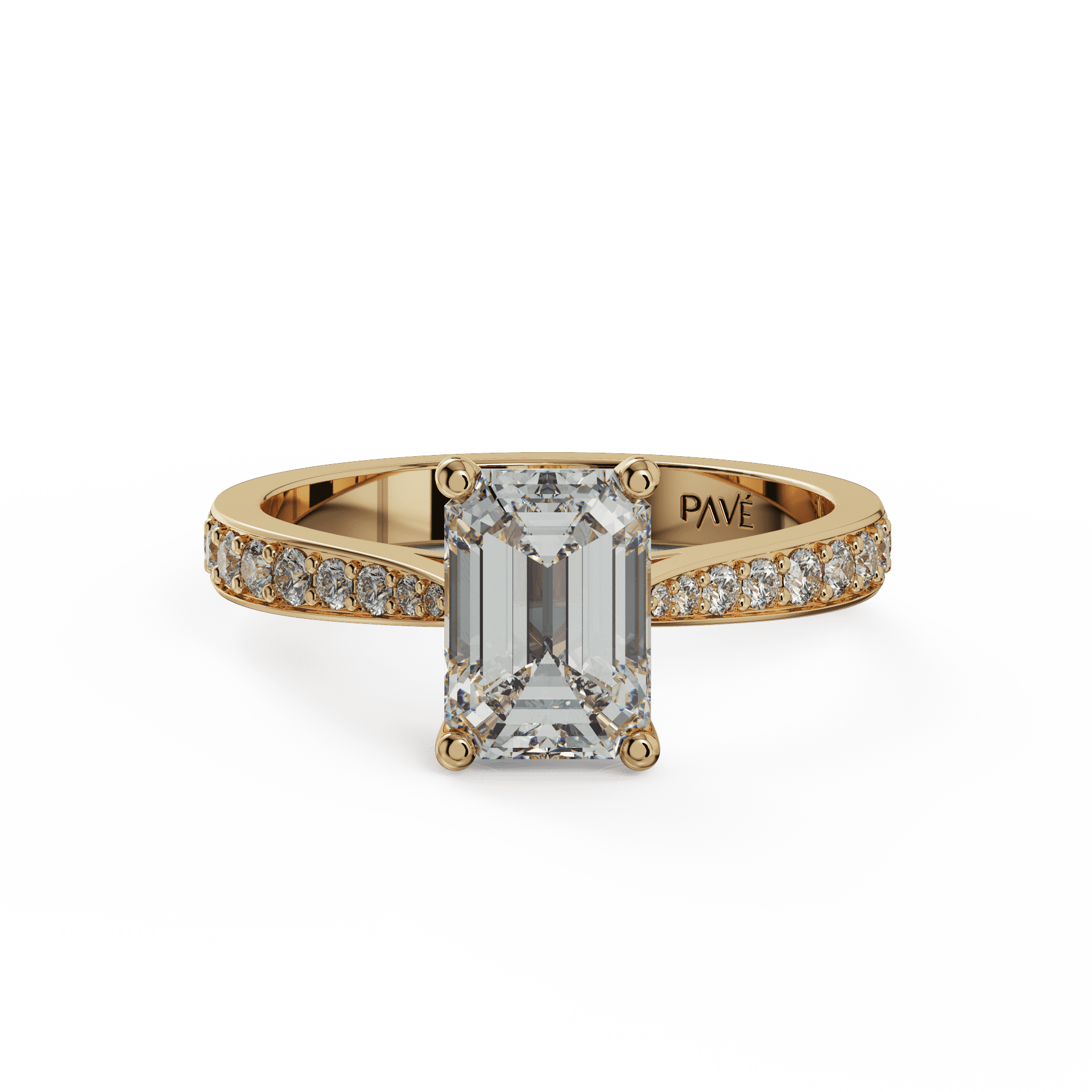 yellow gold - emerald yellow gold - emerald