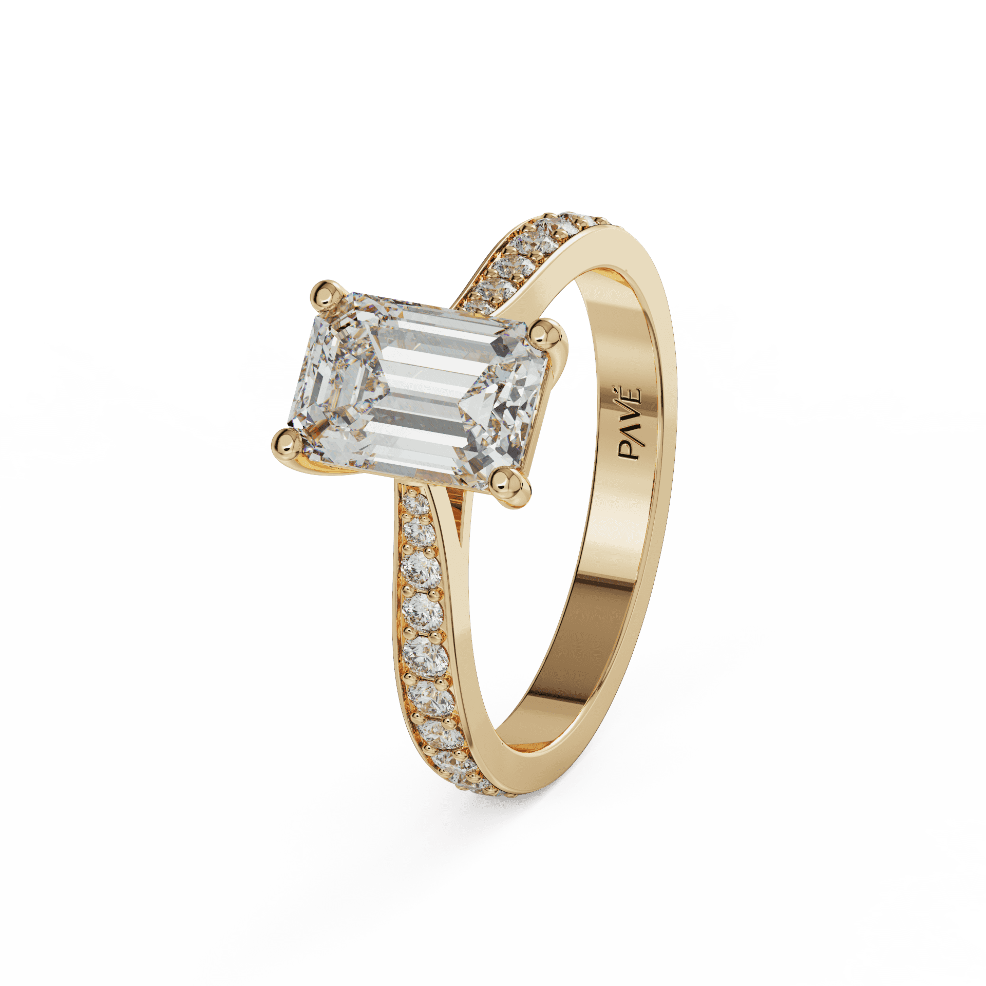 yellow gold - emerald yellow gold - emerald