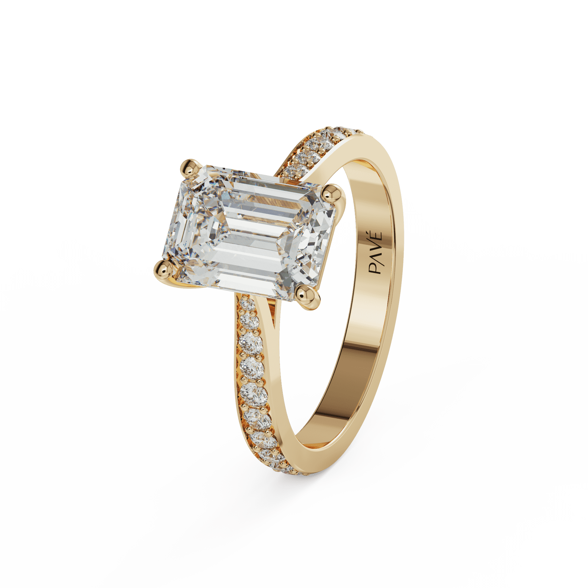 yellow gold - emerald yellow gold - emerald