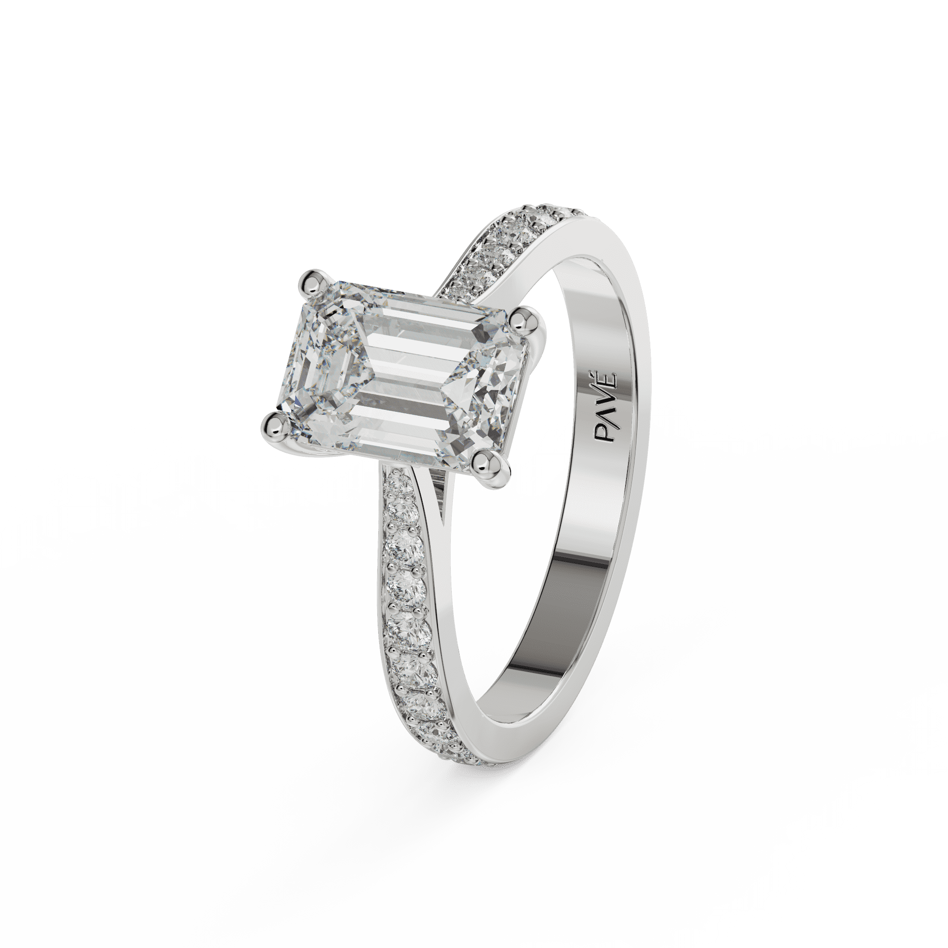 white gold - emerald white gold - emerald