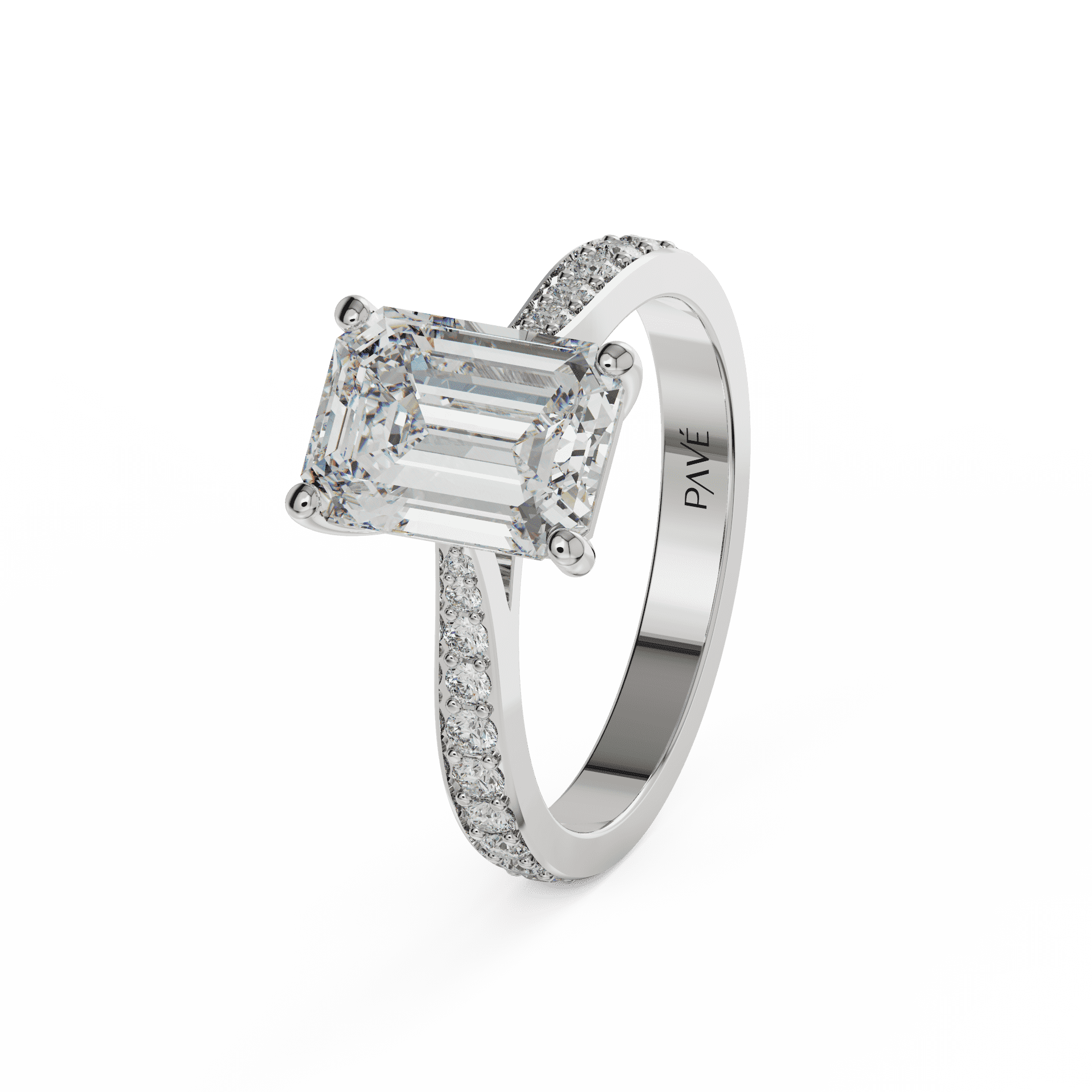 white gold - emerald white gold - emerald