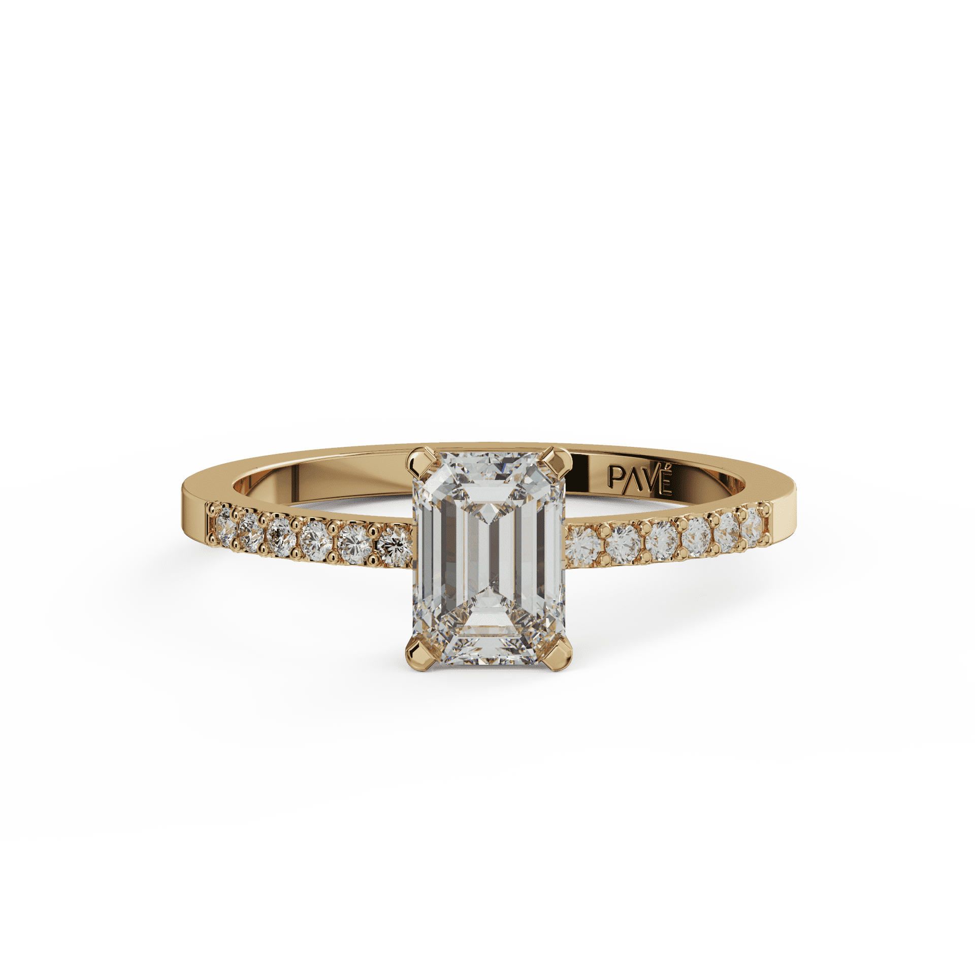 yellow gold - emerald yellow gold - emerald