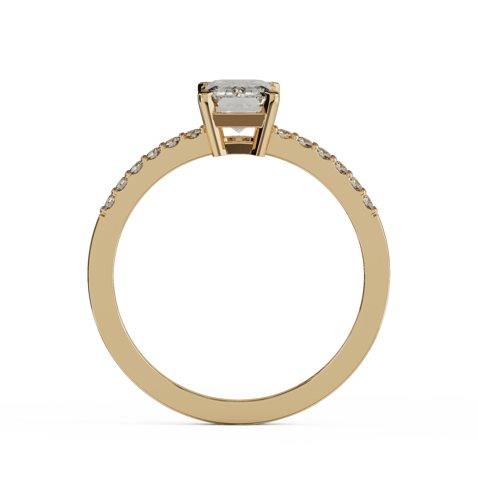 yellow gold - emerald yellow gold - emerald