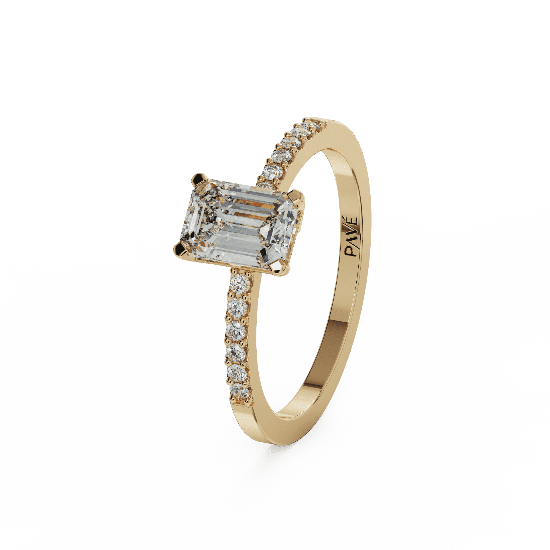 yellow gold - emerald yellow gold - emerald