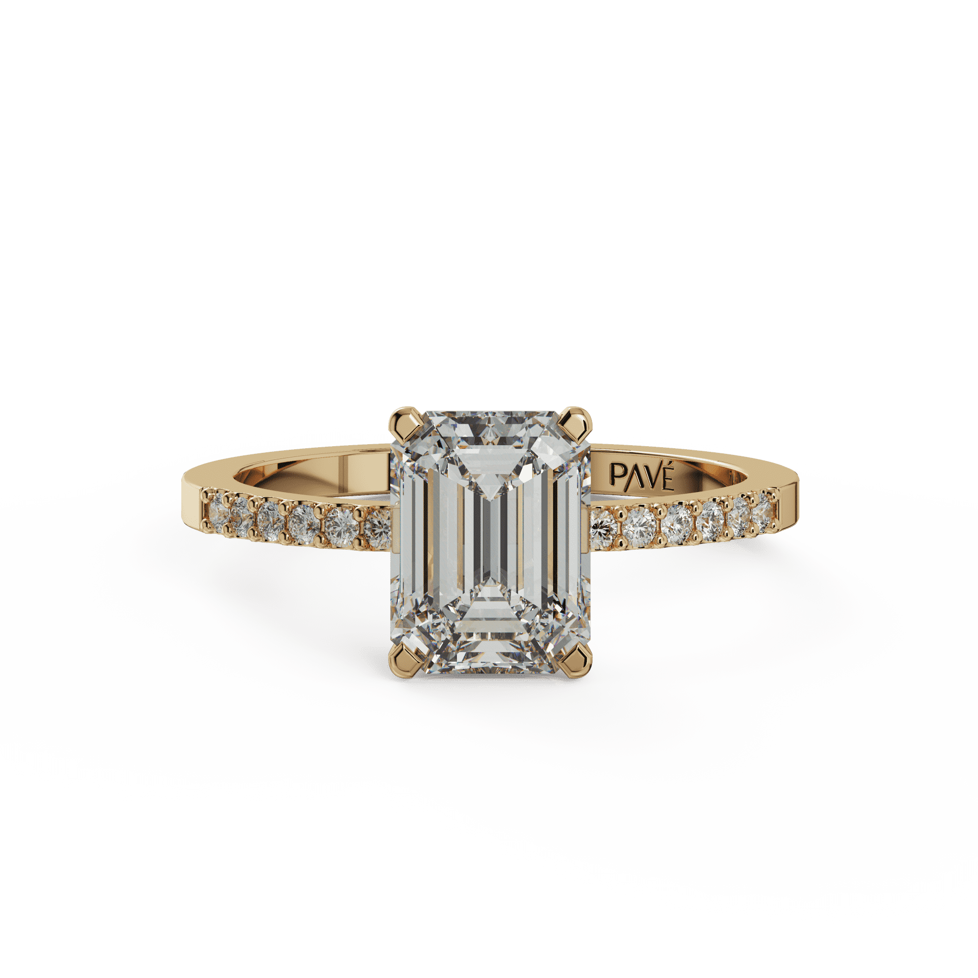 yellow gold - emerald yellow gold - emerald