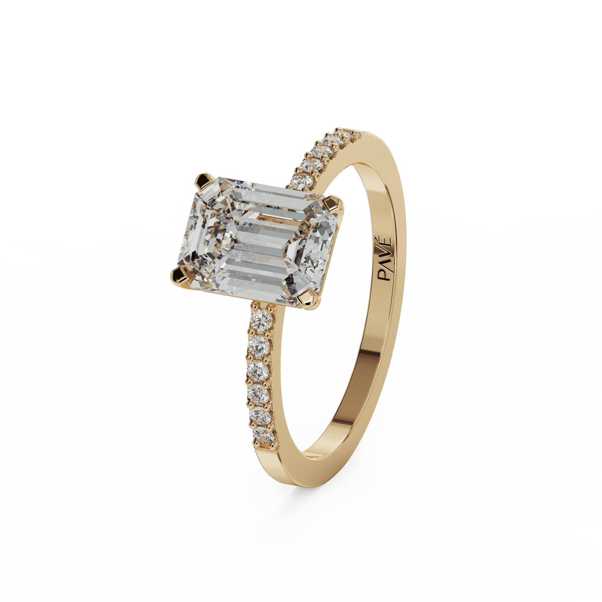 yellow gold - emerald yellow gold - emerald