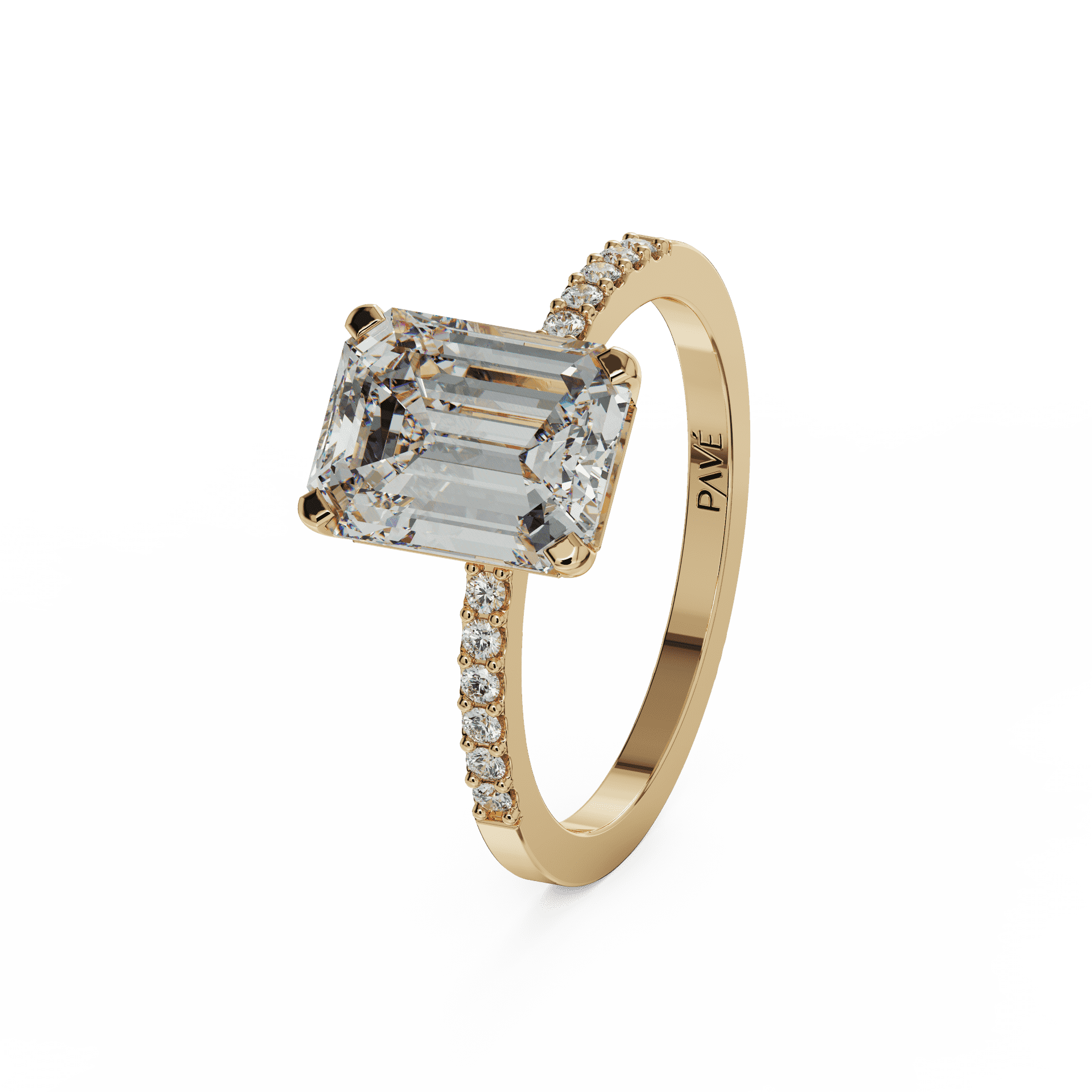 yellow gold - emerald yellow gold - emerald