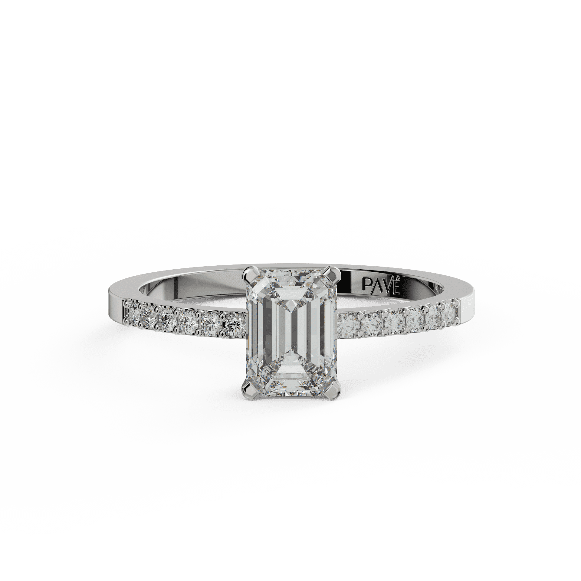 white gold - emerald white gold - emerald