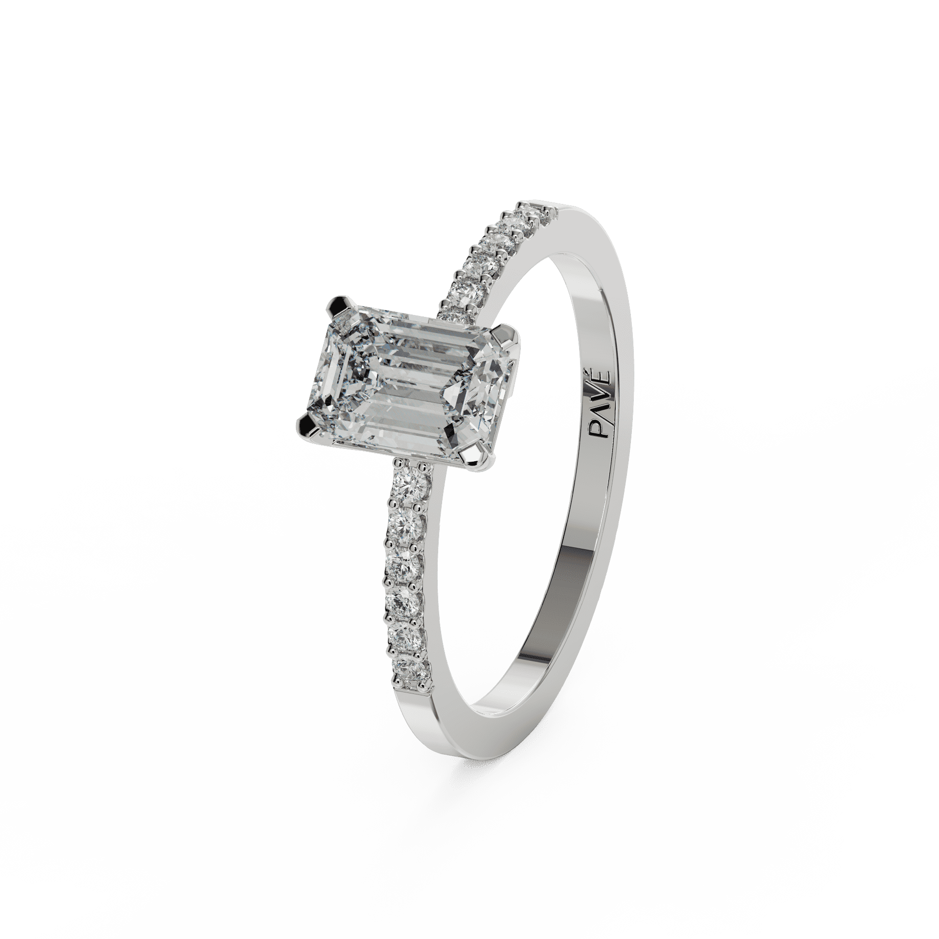 white gold - emerald white gold - emerald