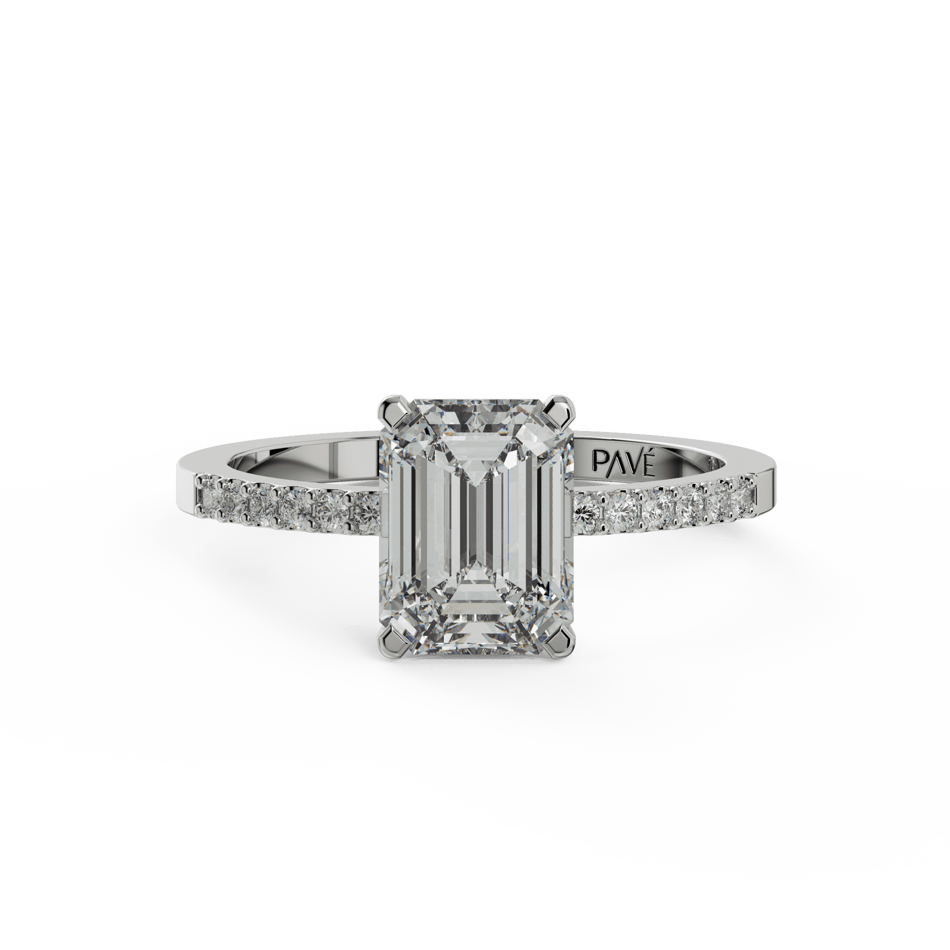 white gold - emerald white gold - emerald