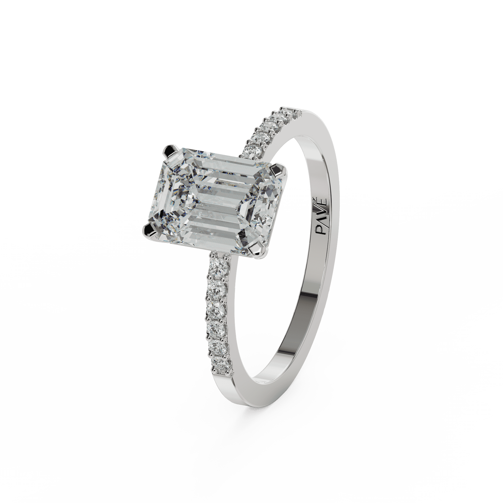 white gold - emerald white gold - emerald