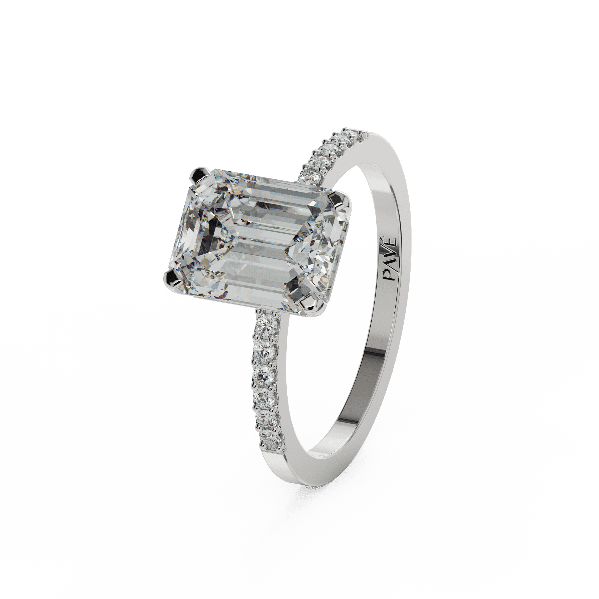 white gold - emerald white gold - emerald
