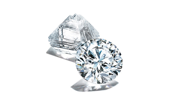 Rohdiamant und Brillantschliff Rohdiamant und Brillantschliff