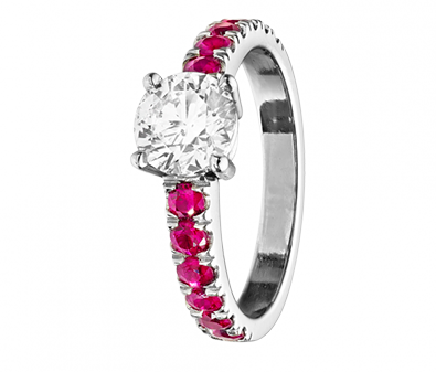 Diamantring Melbourne Brillant und Rubin Diamantring Melbourne Brillant und Rubin