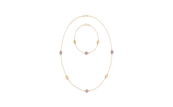 Kette und Armband mit Federring Kette und Armband mit Federring