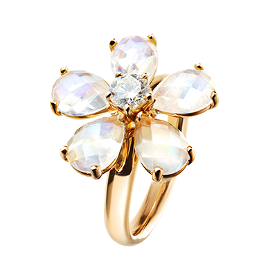 Flowers Cocktailring Mondsteine Roségold Flowers Cocktailring Mondsteine Roségold