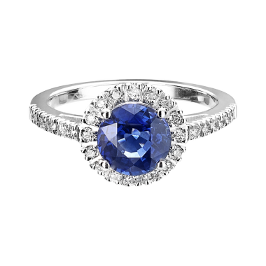 Diamantring Prague Saphir Seitenbrillanten Diamantring Prague Saphir Seitenbrillanten