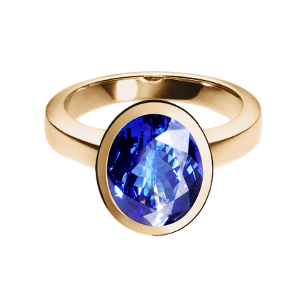 Farbsteinring Ultramarine Tansanit Roségold Farbsteinring Ultramarine Tansanit Roségold