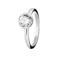 Solitärring Weißgold Solitärring Weißgold