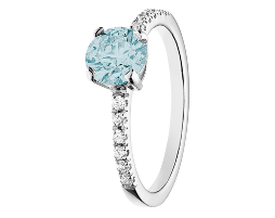 Farbsteinring Weißgold Farbsteinring Weißgold