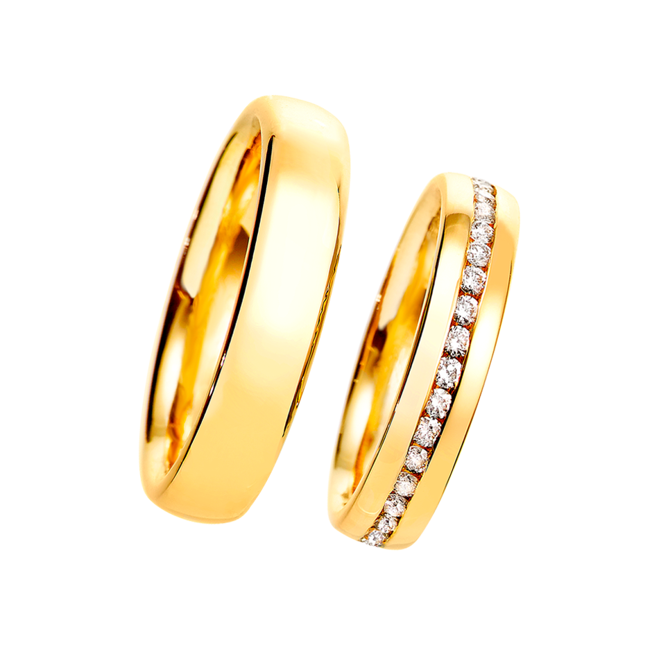 Wedding Rings with Center-Set Women's Ring