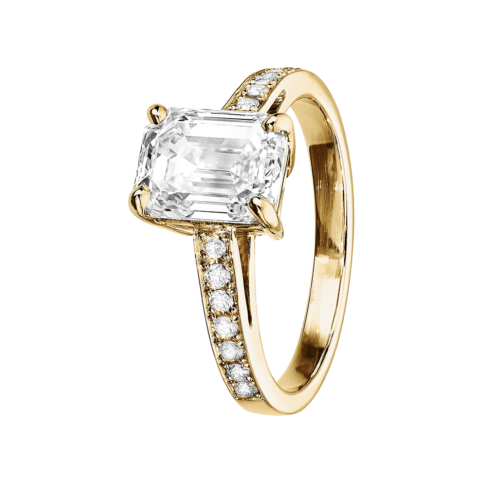 yellow gold - emerald yellow gold - emerald