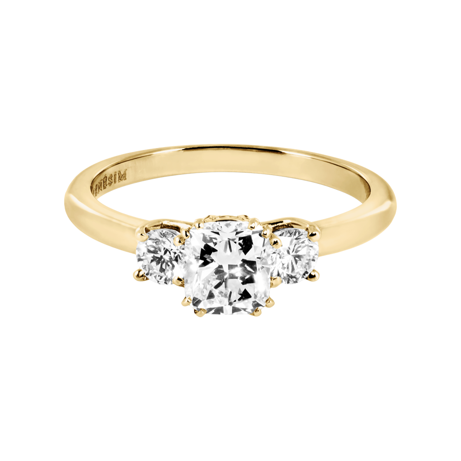 yellow gold - cushion yellow gold - cushion